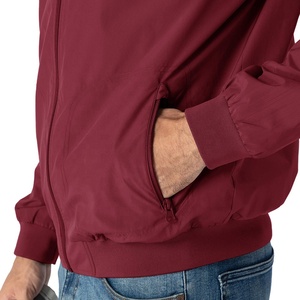 OEM Service Logo Windproof Windproof Coat Autumn Long Sleeve Casual Jacket Stand Collar Solid Breathable Bomber Jacket - Product Image 4