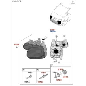 ไฟหน้าขวา Staria รุ่น 92102CG100 มือสอง - Product Image 6