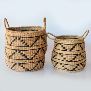 Home Decor and Organization Hand Woven Braided <b>Baskets</b> Atural Seagrass Storage <b>Basket</b> Made in Vietnam - Product Image 4