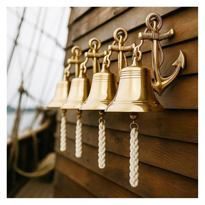 Campana de Latón de Diseño Único, Sonido Puro, Campana de Latón Premium, Ideal para Decoración de Jardín de Estilo Náutico, Puerta de Casa y Uso Espiritual - Product Image 1