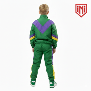 Ensemble survêtement enfant hiver 2026 haute qualité coupe-vent streetwear avec capuche et pantalon de jogging uni à cordon de serrage, coupe-vent, personnalisable OEM - Product Image 2