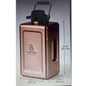 Botella de Agua Metálica Copper Wellness con Tapa de Rosca para Uso en Senderismo, Campismo y Fiestas al Aire Libre - Embalaje Ecológico en Caja de Regalo, Apta para Lavavajillas - Product Image 2