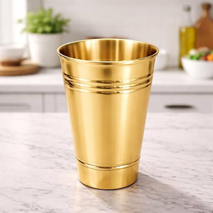 Ensemble de verres en laiton martelé doré poli sur mesure, 4 pièces, idéal pour les cadeaux de mariage, à prix abordable - Product Image 2