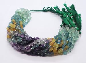 ลูกปัดฟลูออไรต์หลากสีทรงเหลี่ยมขนาด 7-7.5 มม. ลูกปัดพลอยฟลูออไรต์ขัดเงา 13 นิ้ว ลูกปัดฟลูออไรต์ทรงเหลี่ยมหลากสี - Product Image 6