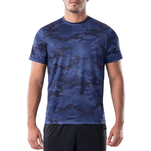 High Quality Custom Logo Men's V-neck Fleece T-Shirt Short Sleeve Breathable Top Selling Factory Made Wholesale Mono Print - Product Image 1