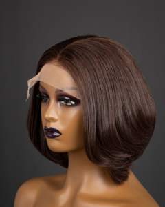 Extensión de cabello humano vietnamita Peluca de corte de capa ondulada 300g HD peluca frontal completa de encaje de lujo de alta calidad para mujeres - Product Image 4