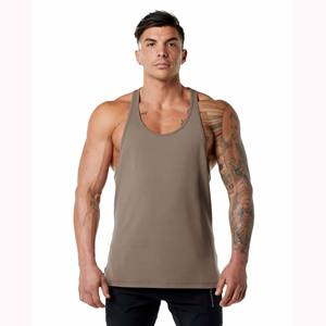 Débardeur côtelé personnalisé pour homme, col rond, uni, basique, en coton, décontracté, pour l'été - Product Image 1