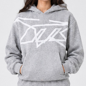 Screen Printed <b>Custom</b> Women's Hoodie Shorts Set Polyester Cotton Casual Streetwear Personalized Print OEM Matching Two Piece Set - Product Image 3