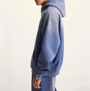 Men’s Vintage Washed Oversized <b>Tracksuit</b> – Solid Color Hoodie & Loose Fit Sweatpants Streetwear 2 Piece Set - Product Image 3