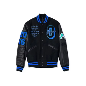 Blouson bomber en laine pour homme de haute qualité, avec broderie chenille, style varsity et logo personnalisé - Product Image 5