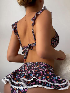 Conjunto de bikini triangular para mujer, traje de baño sexy de dos piezas, traje de baño ajustable, traje de baño de verano para playa - Product Image 6