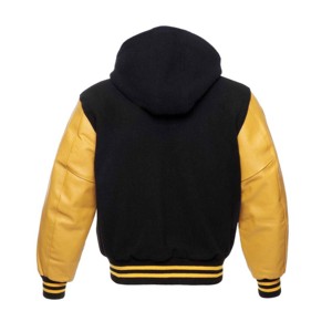 ผู้ผลิต OEM เสื้อแจ็คเก็ตวาร์ซิตี้คุณภาพสูงสำหรับผู้ชาย ปักลายเชนิลล์ แขนหนัง เสื้อแจ็คเก็ตเบสบอลแบบกำหนดเอง เสื้อแจ็คเก็ตวาร์ซิตี้ตัวอักษรแบบกำหนดเอง - Product Image 2