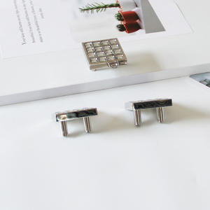 Pomo de Gabinete Cuadrado Moderno de Lujo en Aleación de Aluminio con Rejilla de Cristal Acrílico Ecológico para Dormitorio, Sala de Estar, Cocina, Comedor y Baño - Product Image 6