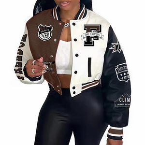 Chaqueta Varsity de Moda para Mujer, Estilo Universitario, Chaqueta Bomber Informal, Ligera y Moderna para Otoño y Primavera, Ropa de Calle - Product Image 4