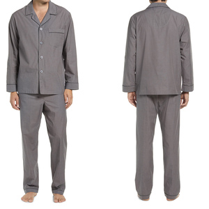 <b>Men</b> Sleepwear Set Soft Loungewear <b>Long</b> Sleeve Trousers <b>Cardigan</b> Pajama Set Plus Size Printed Nightwear Homewear Fashion Set - Product Image 1