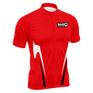 Maillot de cyclisme unisexe Tenzo Intl à manches courtes, fermeture éclair intégrale, respirant, séchage rapide, extensible, polyester, élasthanne, sublimation - Product Image 4