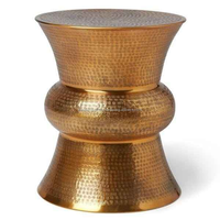 Table d'appoint en aluminium au design traditionnel artisanal, écologique, pliable, de haute qualité, tabouret ottoman pour la maison, décoration de chambre