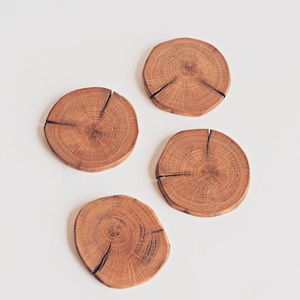 Minimalist Design Wooden Coaster Set With Smooth Edges Durable <b>Table</b> <b>Protection</b> Coasters For Home Office - Product Image 4