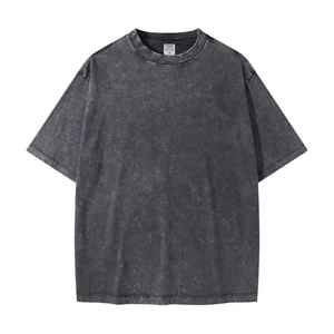 T-shirt Homme Vintage Personnalisé avec Logo, Coton Lourd 280g, Manches Courtes, Coupe Droite Délavée, Style Rétro Ample, Mode Urbaine - Product Image 1