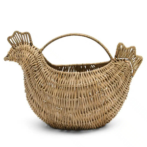 Cesta de Mimbre Tejida Estilo Vintage para Pascua, Cesta de Almacenamiento Retro Sostenible para Guardería, Nido Decorativo de Mimbre - Product Image 2