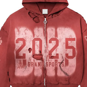 เสื้อฮู้ดซิปผู้ชายทรงโอเวอร์ไซส์ BRAND SPORTS 2026 พิมพ์ลายแบบ Sublimation สไตล์สตรีทแวร์ ผ้า French Terry สำหรับใส่ในฤดูใบไม้ร่วง - Product Image 6