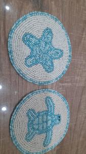 Salvamantel Ovalado de 15 Pulgadas Hecho a Mano con Cuentas, Técnica de Jacquard de Algodón Bordado, Antideslizante, Lavable y Ecológico para el Hogar - Product Image 4