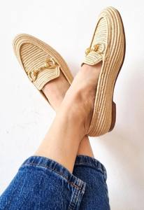 รองเท้าสานราฟเฟียทำมือ: รองเท้าส้นเตี้ยสำหรับผู้หญิงโมร็อกโก - Product Image 3