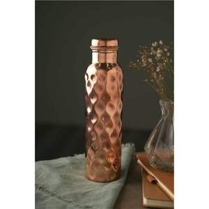 Golden Floral <b>Copper</b> Water <b>Bottle</b> Vintage Blossom Artwork Elegant Reusable Leakproof <b>Copper</b> <b>Drinking</b> <b>Bottle</b> for Daily Wellness - Product Image 6