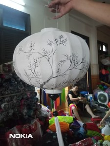 Silk Lanterns Vietnamese Bamboo Silk Lanterns Hanging Decor For Balcony Garden Wedding Vietnam Silk Lanterns - Product Image 3