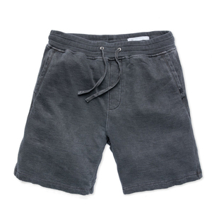 Shorts Bermuda en Coton Uni pour Homme, Taille Élastiquée avec Cordon de Serrage, Coupe Décontractée, Taille Moyenne avec Poches, Tissu Tricoté Respirant en Polaire - Product Image 1
