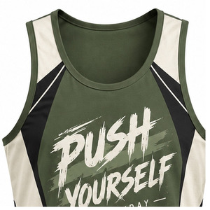 <b>mens</b> stringer <b>singlet</b> gym tank top sleeveless bodybuilding athletic sportswear activewear manufacturer performance training wear - Product Image 5