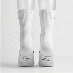 Chaussettes North Approach pour adultes, blanches, à lettres imprimées, respirantes, tricotées, pour l'été, usage décontracté - Product Image 2