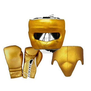 Ensemble de sparring de boxe de qualité supérieure, tout neuf, personnalisé, en cuir véritable, ensemble complet professionnel - Product Image 1