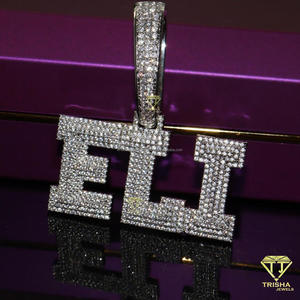 Collier personnalisé « Baby Shine » avec pendentif en moissanite, chaîne cubaine de luxe style hip-hop, bijoux scintillants - Product Image 4
