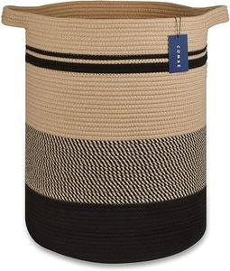Panier à linge tressé en corde de coton, panier de rangement pour vêtements sales - Product Image 3