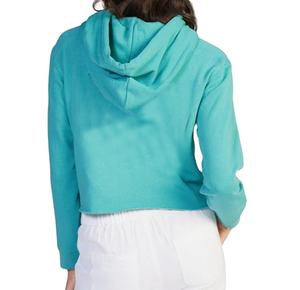 เสื้อฮู้ดครอปพิมพ์ลายโลโก้ตามสั่ง แขนยาว ผ้าฝ้าย 100% ขายส่งสำหรับผู้หญิง - Product Image 5