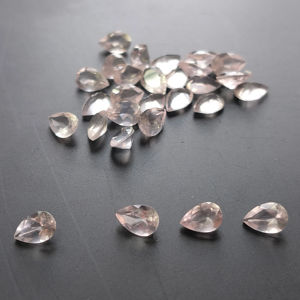 Quartz Rose Naturel 6x4MM Coupe Poire Rose Pâle Meilleure Qualité Pierre Précieuse Libre Red Mountain Gems pour la Fabrication de Bijoux - Product Image 2