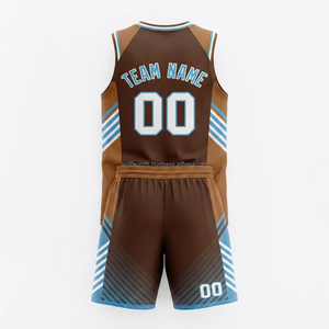 Maillot de basket-ball réversible personnalisé et pas cher en polyester 100% respirant pour adultes, toutes saisons - Product Image 2