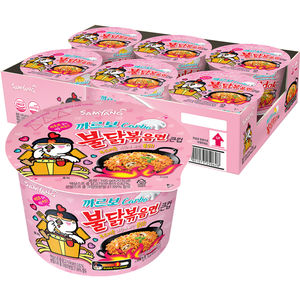 Nouilles Samyang Buldak Bowl Noodles saveur Carbonara, crémeuses et épicées, ramen instantané de haute qualité en bols de 105g pour les acheteurs B2B - Product Image 3