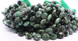 Cuentas de esmeralda natural facetadas en forma de corazón de 10-11 mm, cuentas de piedras preciosas de esmeralda de 8 pulgadas, cuentas de esmeralda sueltas en forma de corazón para joyería - Product Image 6