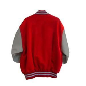 Veste universitaire en laine de qualité supérieure avec manches en cuir, broderie personnalisée, style bomber, fabricant OEM - Product Image 6