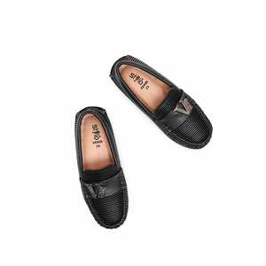 Mocassin formel noir pour garçons KD0986 Mocassin noir élégant pour garçons pour occasions formelles - Product Image 1