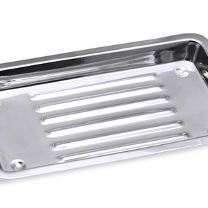 Plateau à instruments carré manuel en acier inoxydable GUJJAR SURGICAL 22x11x2cm, qualité 304, pour laboratoire, usage dentaire et chirurgical, certifié CE - Product Image 2
