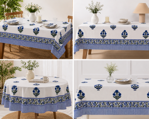 Beautiful Customized Floral Cotton Tablecloth Eco-Friendly Handmade Modern Design Washable Reusable Durable <b>Table</b> <b>Cover</b> for - Product Image 4