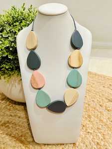 Collar Colgante Geométrico de Madera Hecho a Mano, Estilo Boho, para Mujer, Joyería Elegante para Bodas - Product Image 2