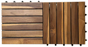 Tuiles de terrasse durables et écologiques au design moderne pour une utilisation intérieure/extérieure, tuiles en bois grainé imperméables avec système d'interverrouillage - Product Image 3