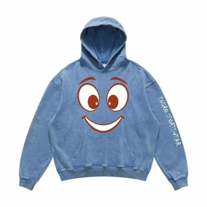 Sweat-shirt à capuche oversize streetwear tendance, logo personnalisé, coton épais, vêtements unisexes, fabricant en gros - Product Image 4