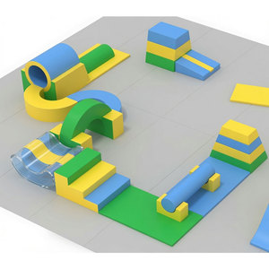 Aire de jeux intérieure colorée en plastique pour enfants, blocs, tunnels, jouet éducatif pour la zone de jeux à domicile, capacité de 100 à 500 kg - Product Image 4