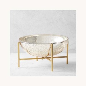 Tazón de metal premium para servir dulces, elegante diseño nuevo, tazón decorativo personalizado para la decoración de la mesa del hogar. - Product Image 1