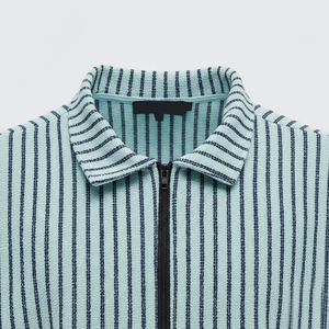 Conjunto Deportivo de Verano para Hombre de Dos Piezas, Camiseta Polo de Manga Corta con Cierre de Cremallera y Pantalones Cortos, Traje Deportivo Informal de Punto - Product Image 4